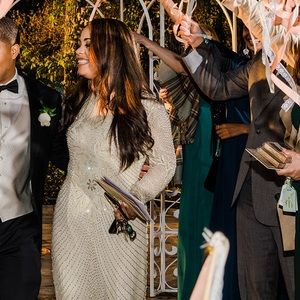 Vintage 80’s Hand Beaded Slit Dress